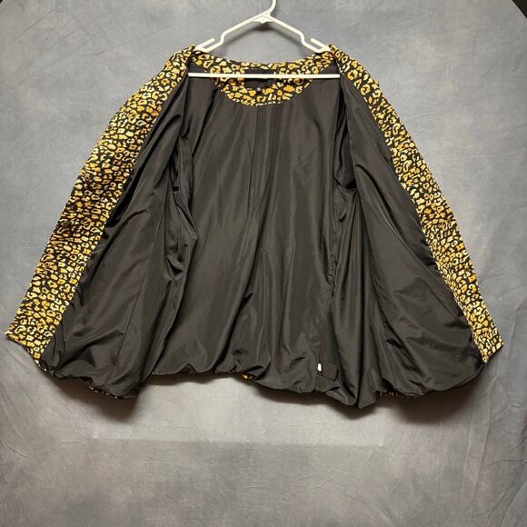 Who What Wear Cheetah Blazer Snap Button 4X Plus Size Y2K Animal Print Wild Arts - Picture 3 of 14